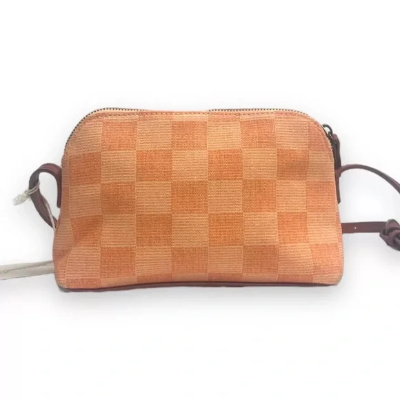 NWT Universal Thread Checkered Addison Crossbody Bag in Orange - Picture 2 of 10